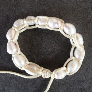 Vintage Artisan Boho Pearl Bracelet